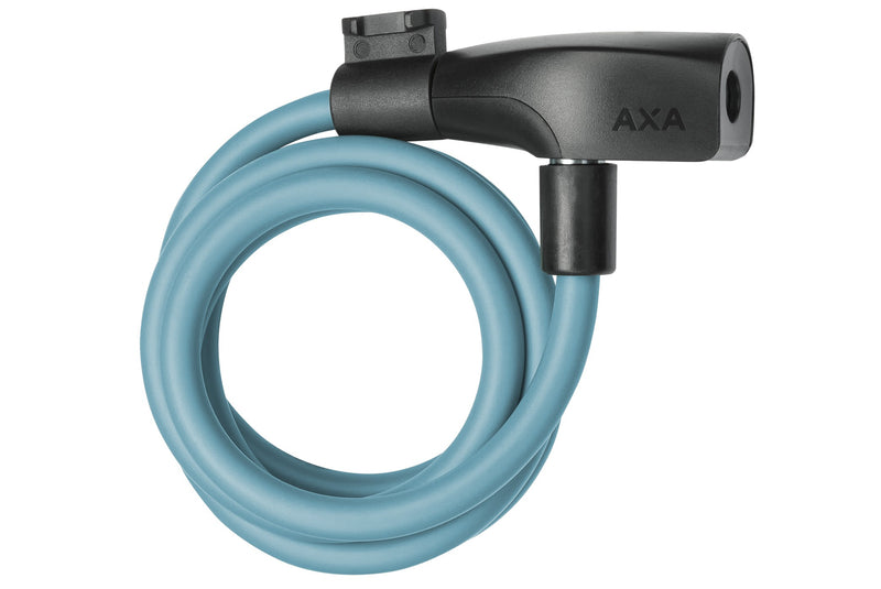 kabelslot+houder axa resolu 120cmx8mm sleutel ice blue