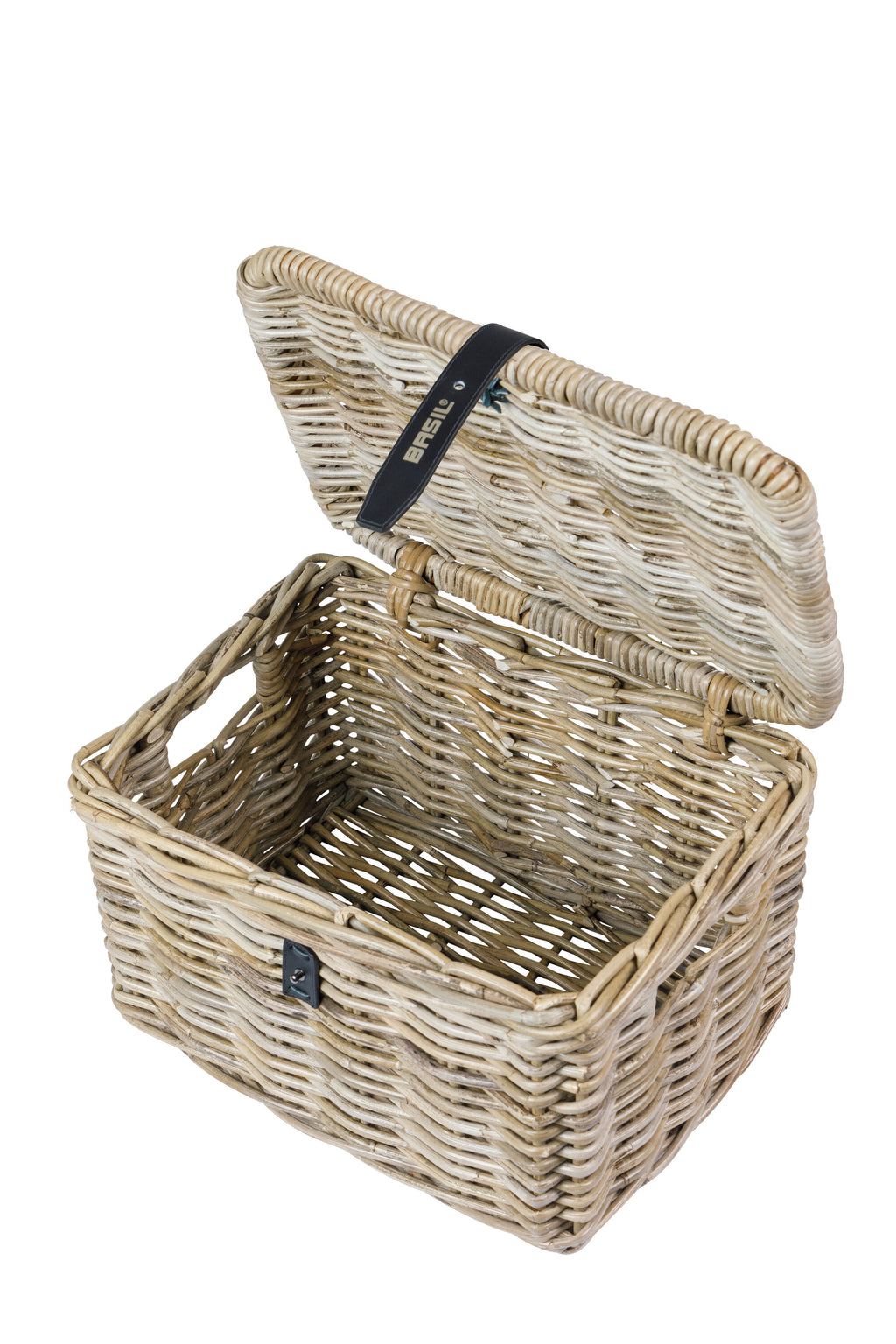 RATTAN MAND BASIL VOOR RECHTHOEKIG DAX MET DEKSEL S GRIJS BXDXH 37X27X24 13087