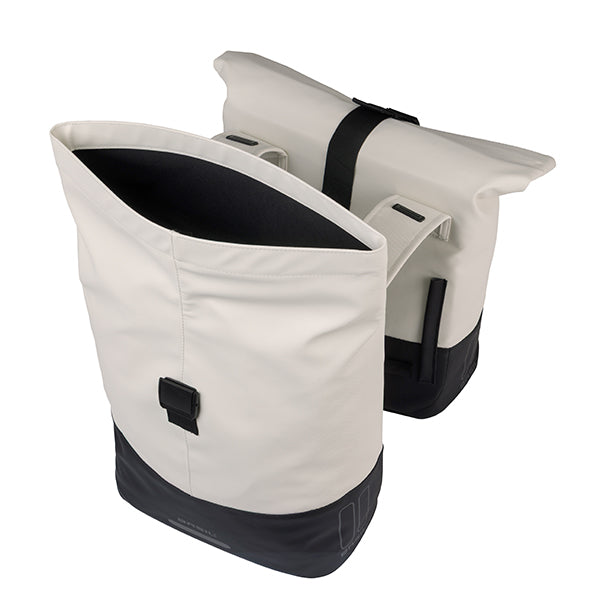 COVE DUBBELE TAS BASIL WIT-ZWART 28-32L 18501