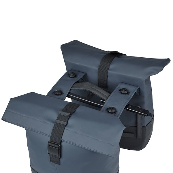 COVE DUBBELE TAS BASIL MARINEBLAUW-ZWART MIK 2.0 28-32L 18506