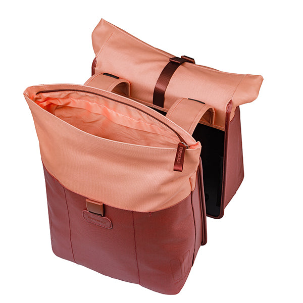 VIVE DUBBELE TAS BASIL BURGUNDY PINK 28-35L 18518
