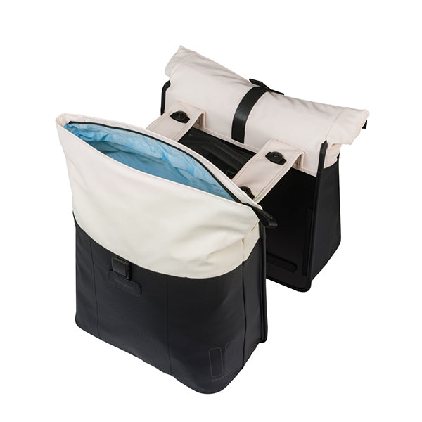 VIVE DUBBELE TAS BASIL WIT-ZWART MIK 2.0 28-35L 18519