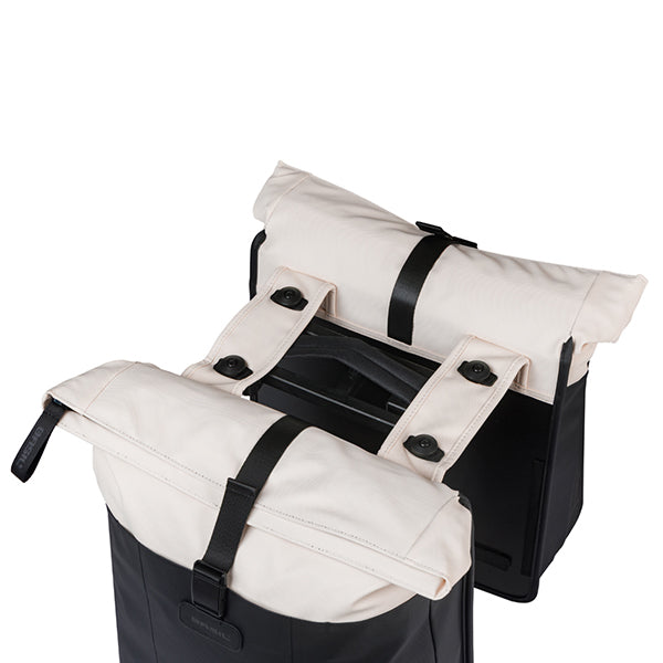 VIVE DUBBELE TAS BASIL WIT-ZWART MIK 2.0 28-35L 18519