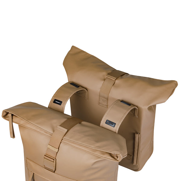 BROOKLYN  DUBBELE TAS BASIL ZAND 41L 18546