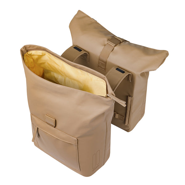 BROOKLYN  DUBBELE TAS BASIL ZAND 41L 18546