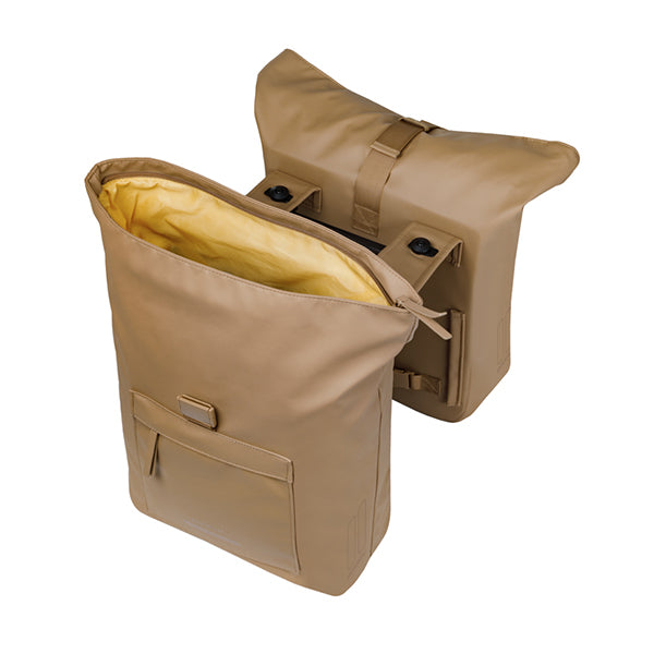 BROOKLYN  DUBBELE TAS BASIL ZAND MIK2.0 41L 18549