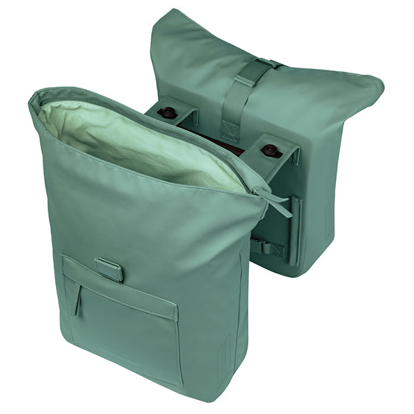 BROOKLYN  DUBBELE TAS BASIL ZILVERGROEN MIK2.0 41L 18551