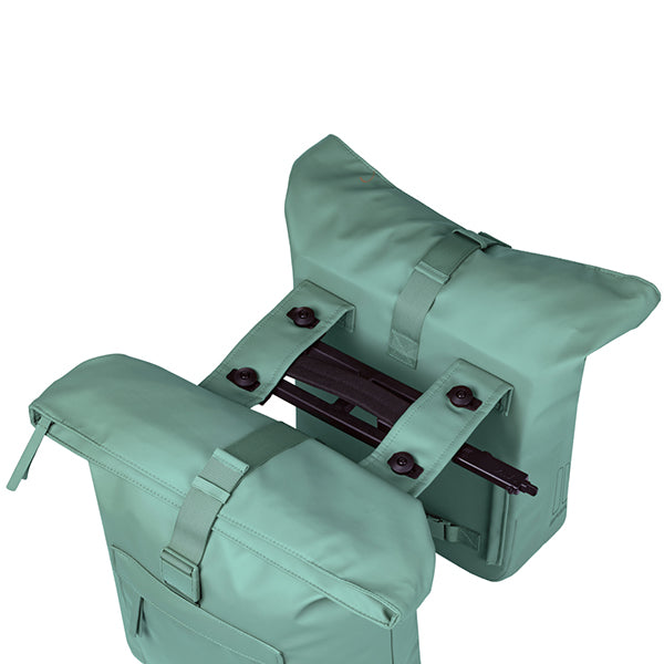 BROOKLYN  DUBBELE TAS BASIL ZILVERGROEN MIK2.0 41L 18551