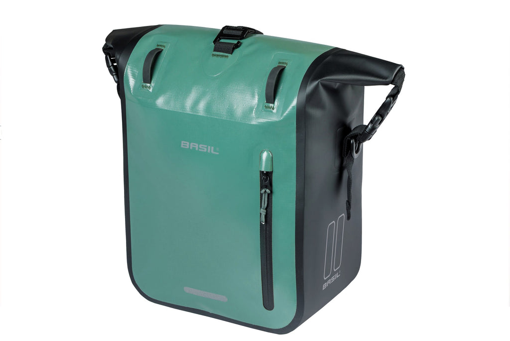 ENKELE TAS RIVO M ZILVERGROEN-ZWART MIK HOOKS 12-15L 18526