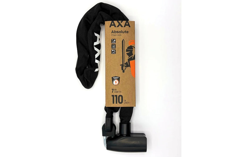 KETTINGSLOT AXA ABSOLUTE 150CM 7MM ZWART MET SLEUTEL