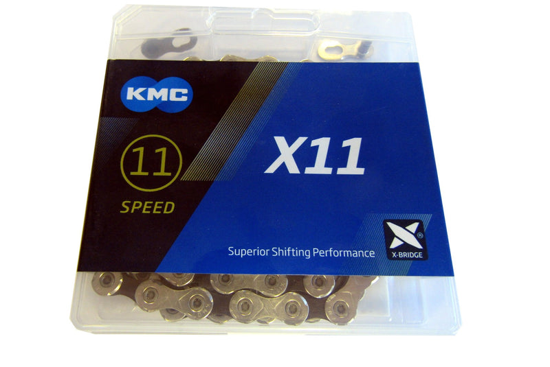 CHAINE KMC X11 118 MAILLONS BOITE ARGENT-NOIR 11V 
