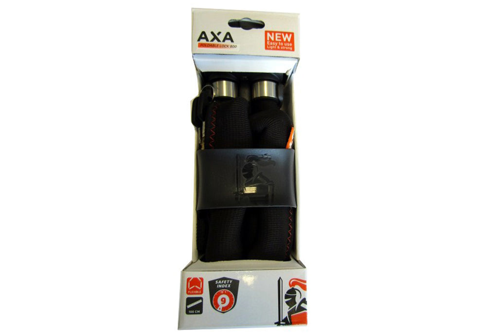 VOUWSLOT AXA FOLDABLE 800 100CM 8MM + HOUDER GRIJS