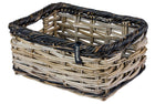 RATTAN MAND BASIL RECHTHOEKIG DIJON S GRIJS/ZWART BXDXH 39X27X18  13081