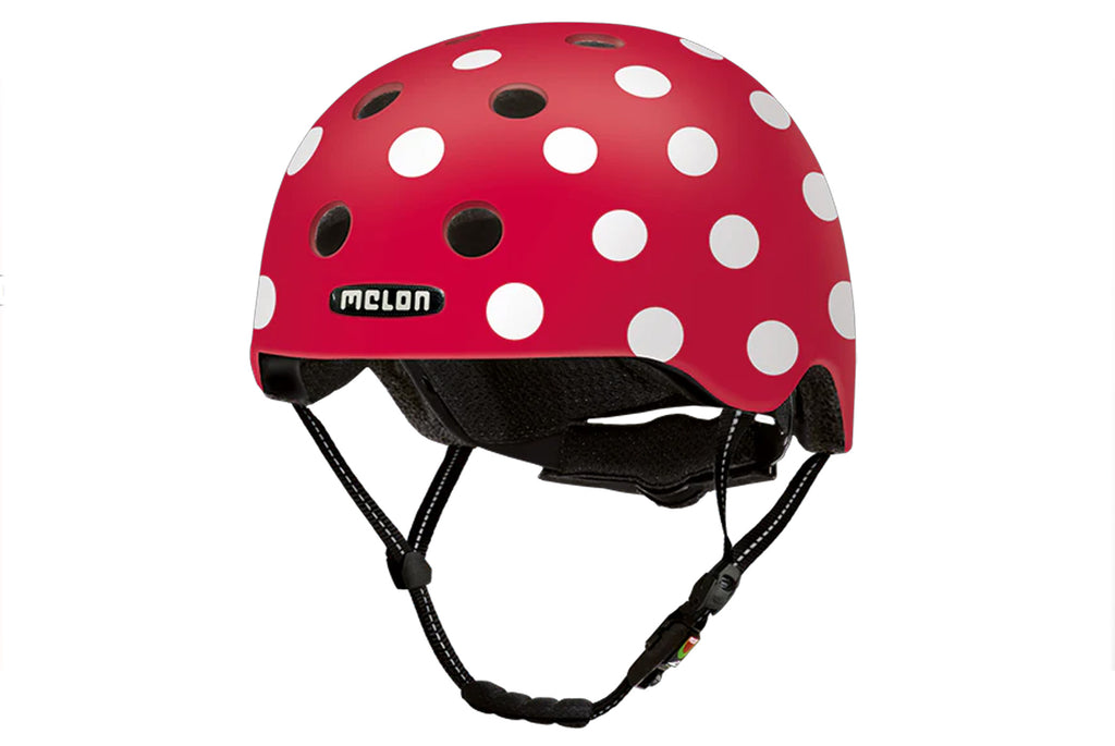 HELM VOLWASSEN MELON DOTTY WHITE MAT  M-L  52-58