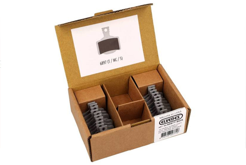 ELVEDES 10 PAAR REMBLOKKEN MAGURA MTB DISC SUPERSOFT (6897T-BOX)