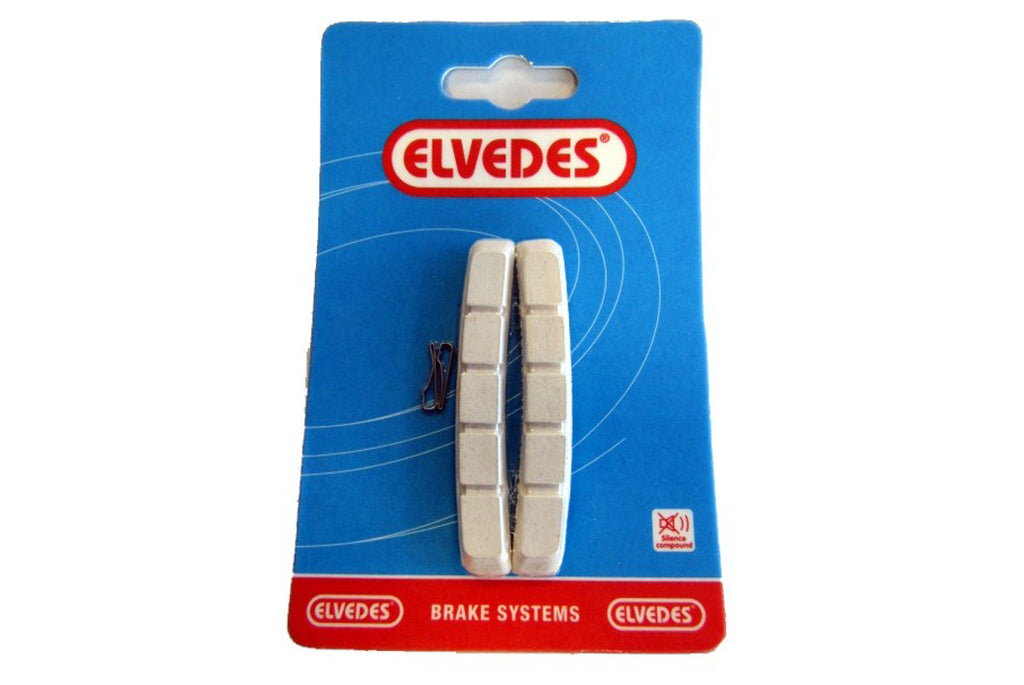 ELVEDES PAAR REMBLOKKEN V-BRAKE PAD WIT 72MM (6841)