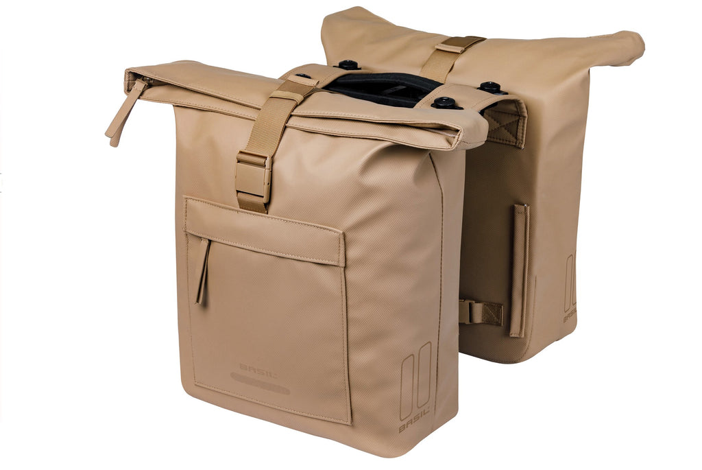 BROOKLYN  DUBBELE TAS BASIL ZAND MIK2.0 41L 18549