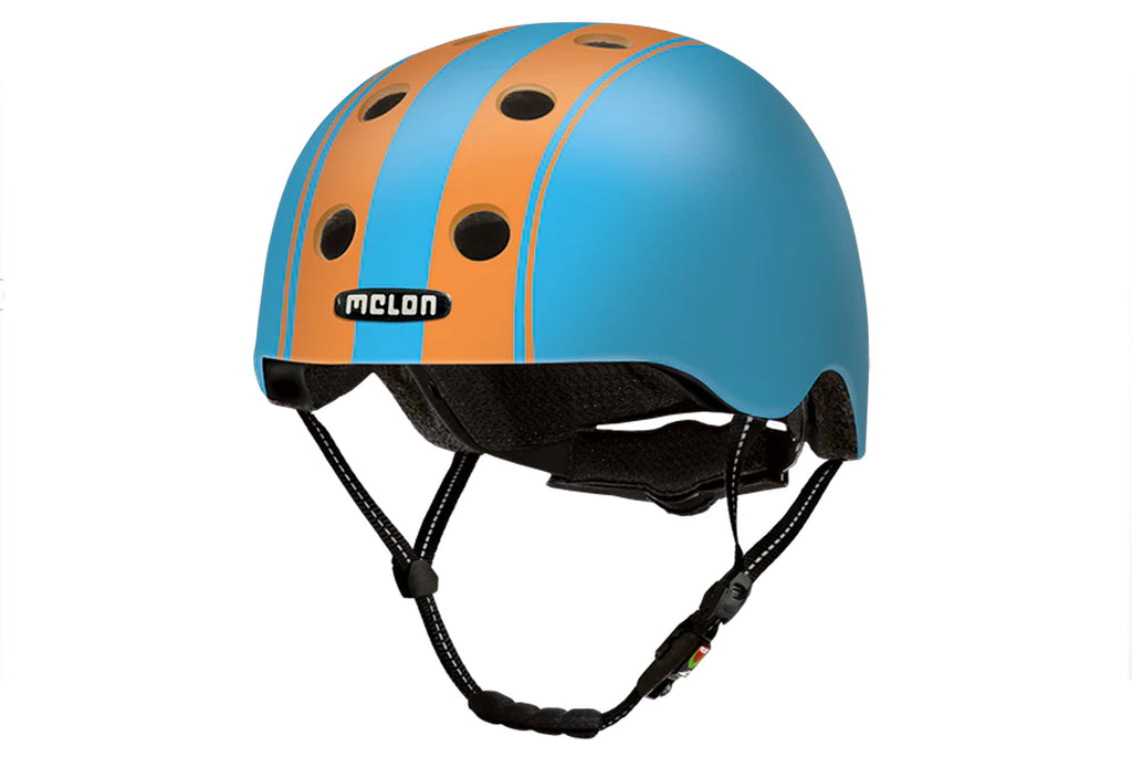 HELM VOLWASSEN MELON DOUBLE MATT ORANGE BLUE XL-XXL  58-63