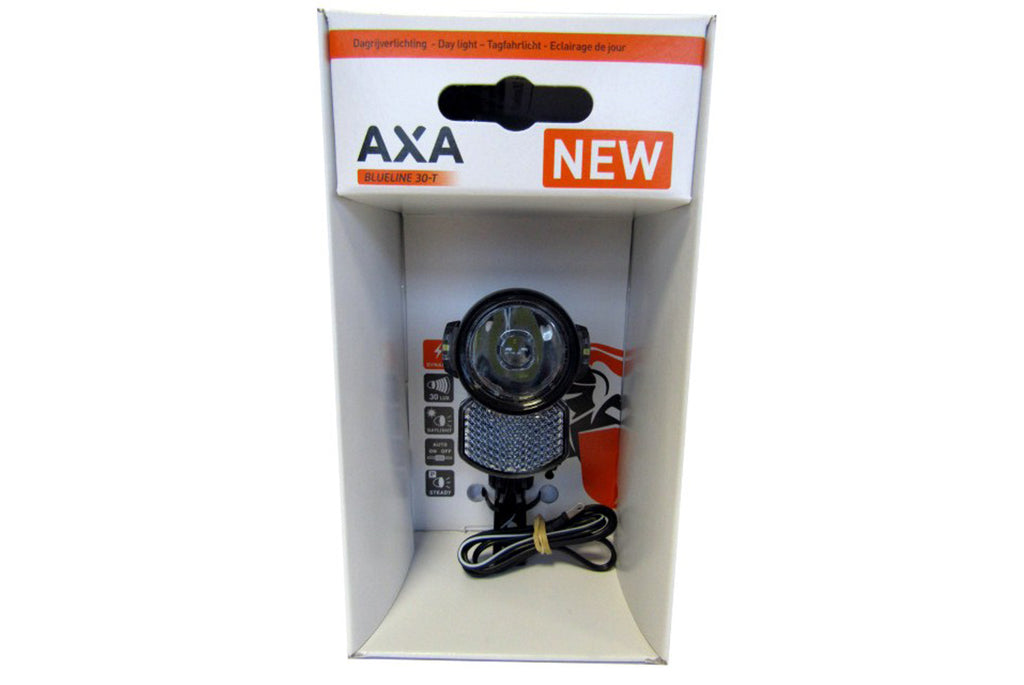 LICHTKOP AXA BLUELINE30-T 30 LUX STEADY AUTO OP KAART DYNAMO