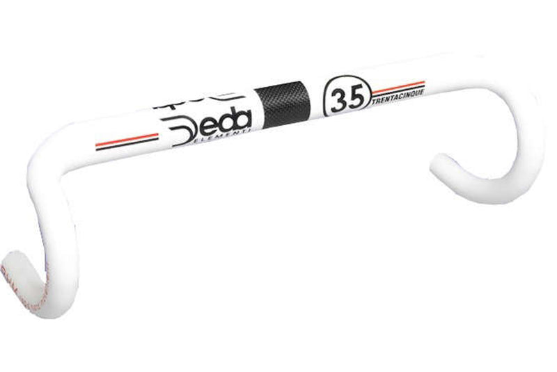 GUIDON DEDA M35 CARBONE BLANC 40CC-42BB 