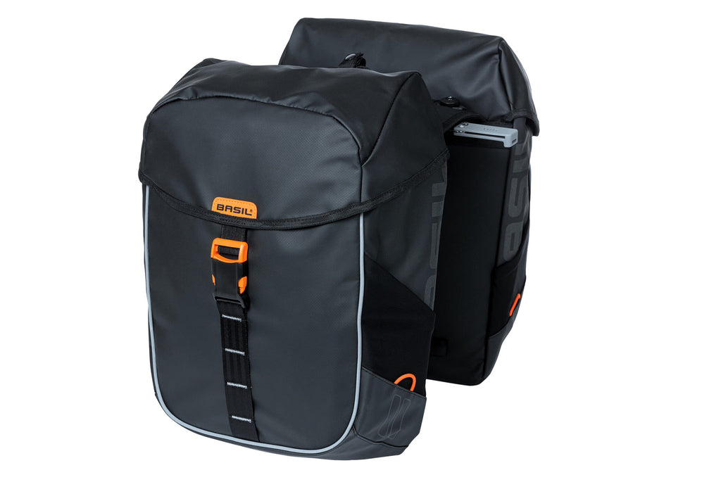 double bag basil miles MIK tarpaulin black orange 34L 18112