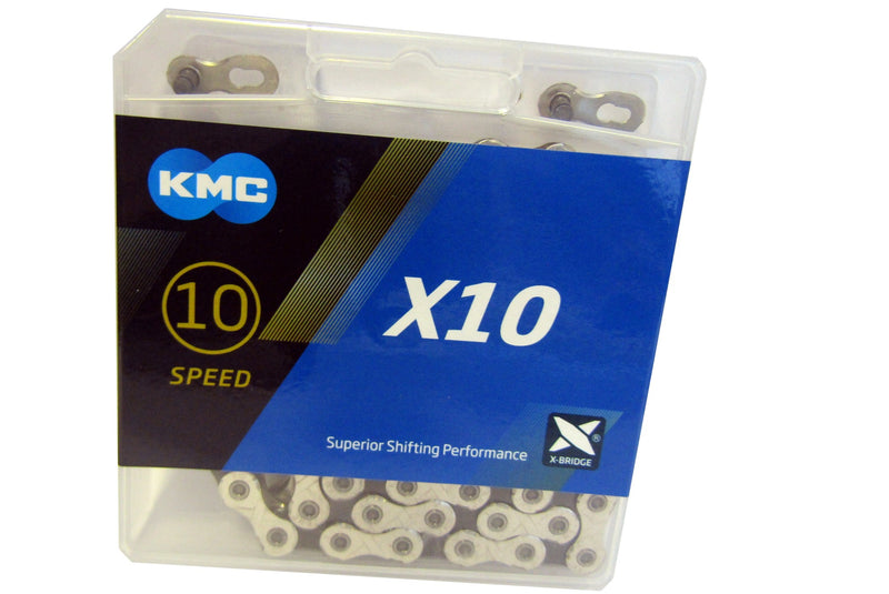 CHAINE KMC X10 114 MAILLONS ARGENT/NOIR 10V 