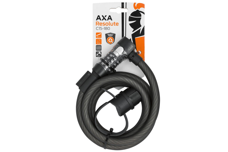 câble antivol + support axa resolu c180cmx15mm chiffres noir 