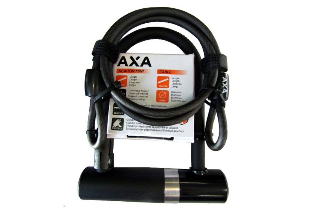 BEUGELSLOT AXA NEWTON MINI 150x14MM MET KABEL 100X8MM