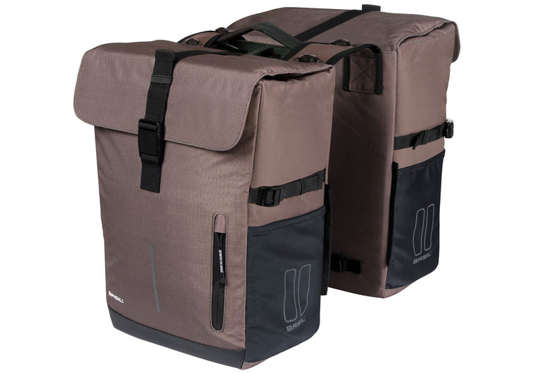 DOUBLE BAG BASIL MOVE MIK 2.0 ADAPTERPLATE  BROWN 30L 18433