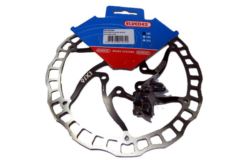 ELVEDES REMSCHIJF 6 GAATS LIGHT LX 160MM ZWART 2015194