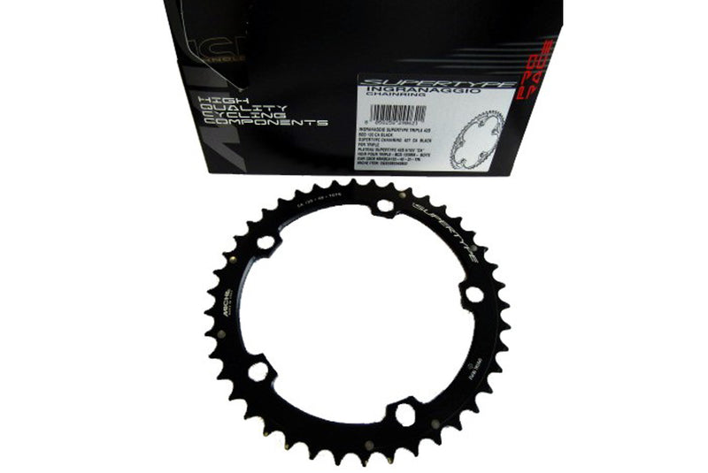 KETTINGBLAD ALU KOERS CAMPA TRIPLE 135/42 MEDIUM ZWART