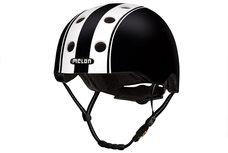 HELM VOLWASSEN MELON DOUBLE MATT BLACK WHITE M-L  52-58