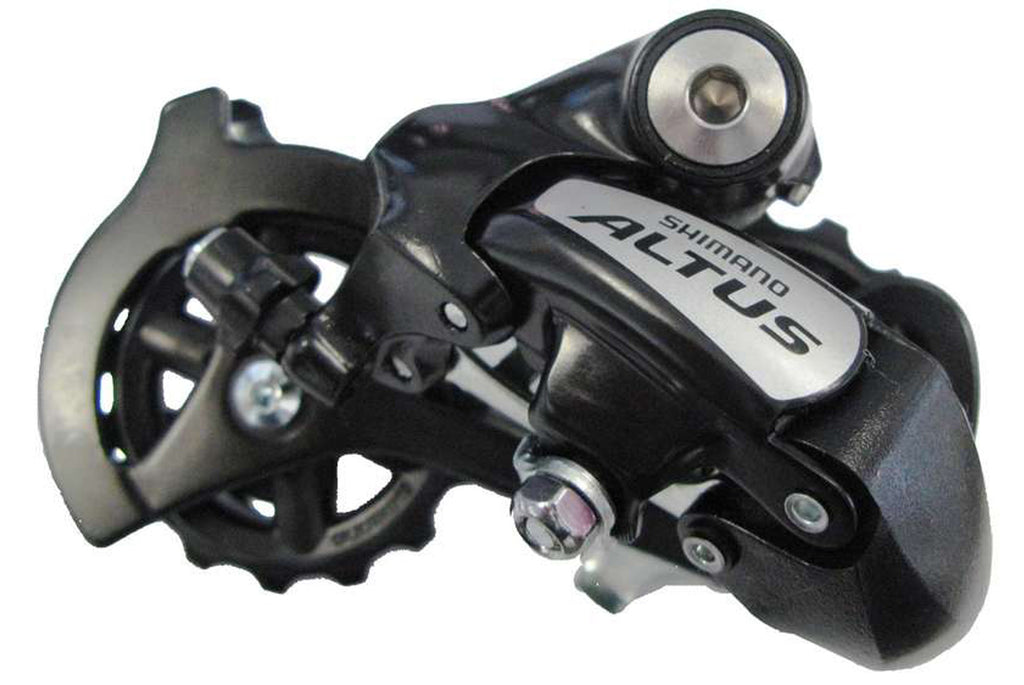 ACHTERDER. SHIMANO ALTUS M310 ZWART 7/8SPD ZONDER HAAK