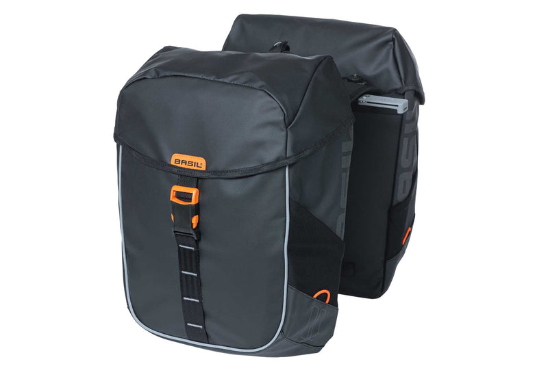 sac double basilic miles MIK bâche noir orange 34L 18112 
