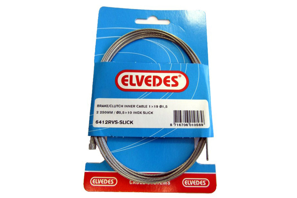 ELVEDES REMKABEL RACE RVS SLICK 2250MM (6412RVS-SLICK)