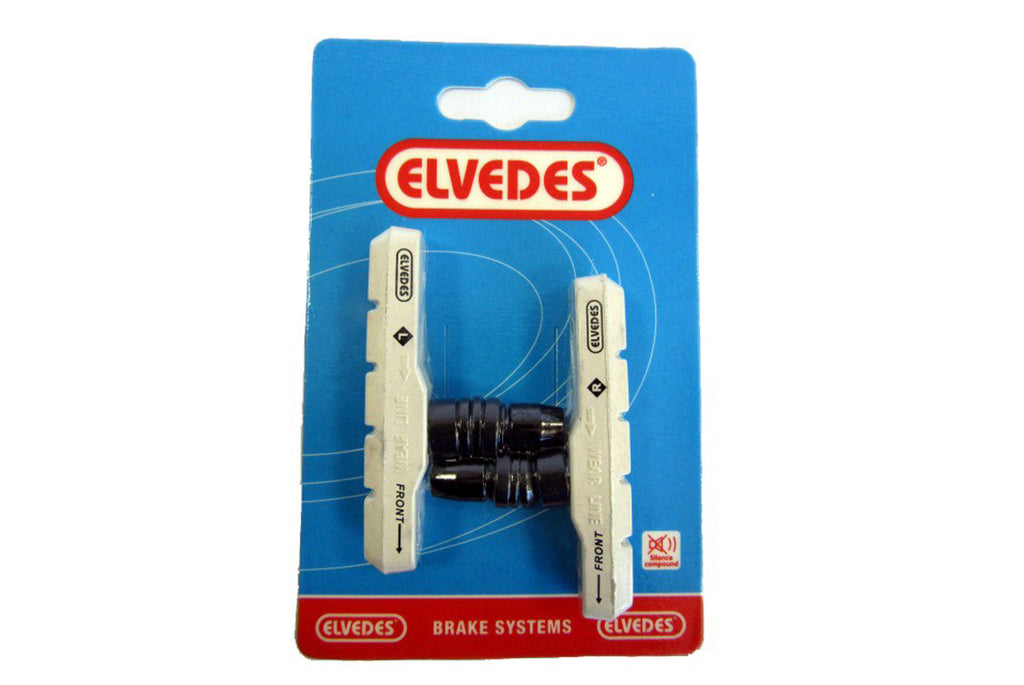 ELVEDES PAAR REMBLOKKEN V-BRAKE WIT (6832-CARD) 72MM