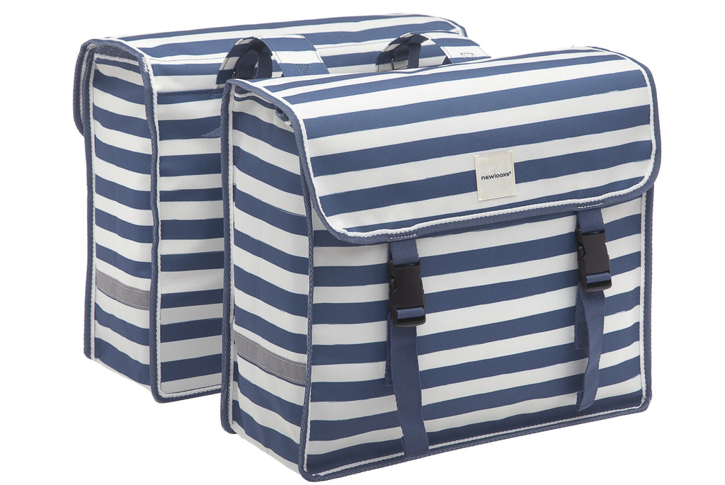 tas n.l. blue stripes fiori double blue 37x33x13 30L 230.359