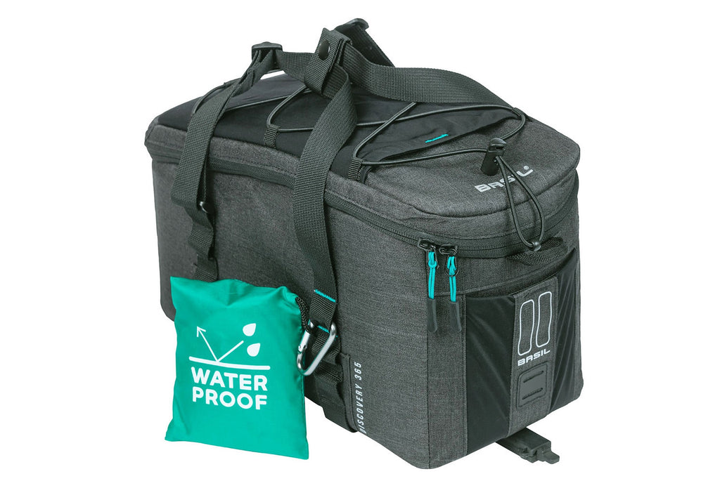 TRUNKBAG M DISCOVERY + REGENHOES MIK ZWART MELEE 9L 18290