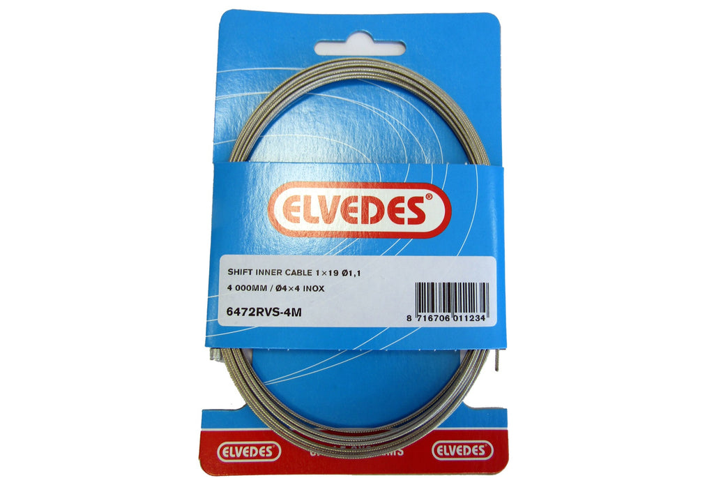 ELVEDES COURSE DE CÂBLES DE VITESSE ACIER INOXYDABLE 4000MM (6472RVS-4M) 