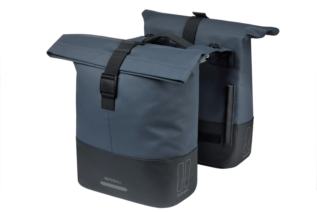 COVE DUBBELE TAS BASIL MARINEBLAUW-ZWART MIK 2.0 28-32L 18506