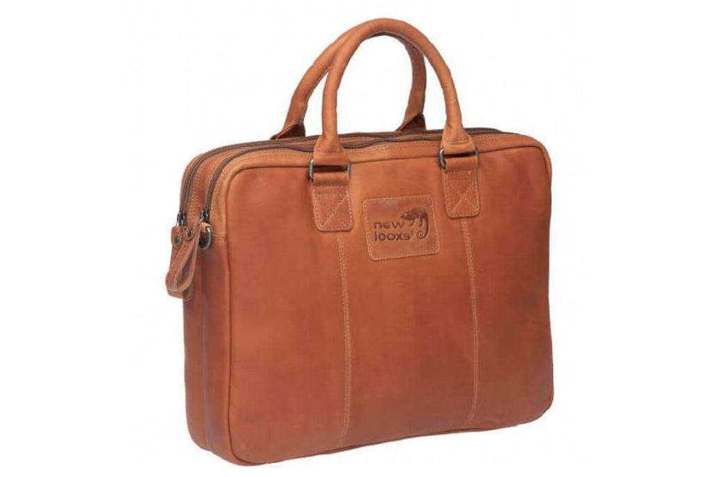 sac new looxs cuir santos cognac 40x11x31 13.5L 334.802 