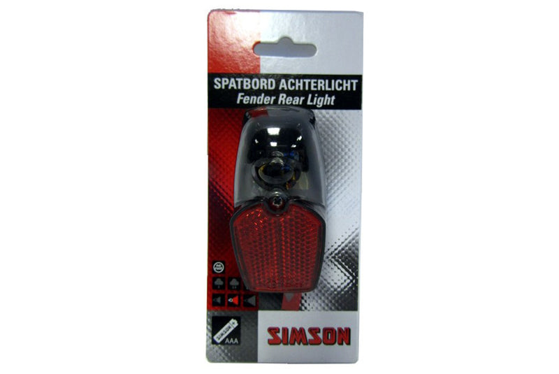 Achterlicht op batterij 1 LED spatbord montage 021769