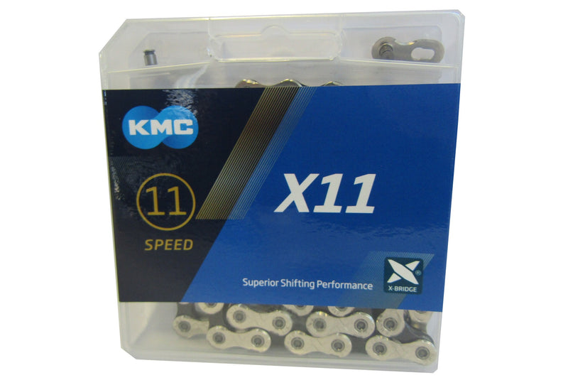 CHAINE KMC X11 114 MAILLONS BOITE ARGENT-NOIR 11V 