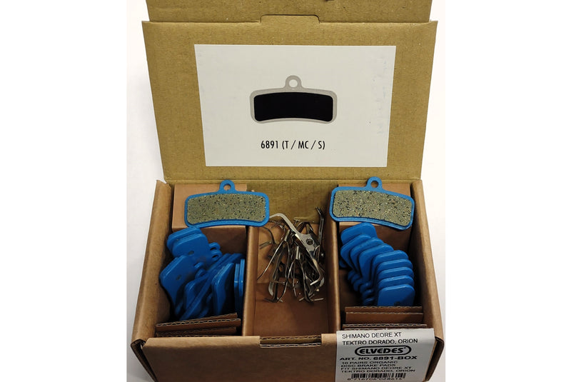 ELVEDES 10 PAAR REMBLOKKEN MTB DISC ORGANIC (6891-BOX)