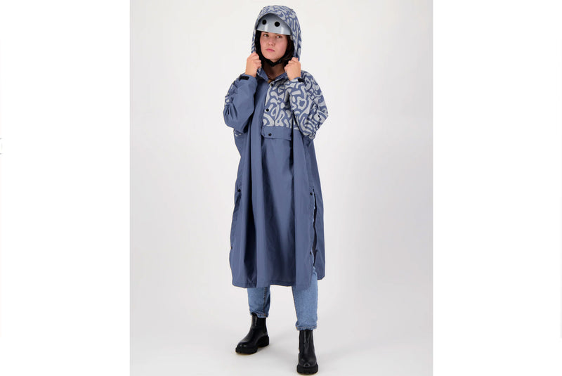 Poncho Urban Circus Romea grijs-blauw