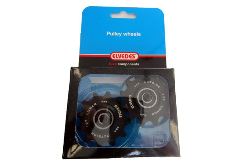 ELVEDES PR DERAILLEURWIELTJES 2x12T STAINLESS BEARING CP2017101