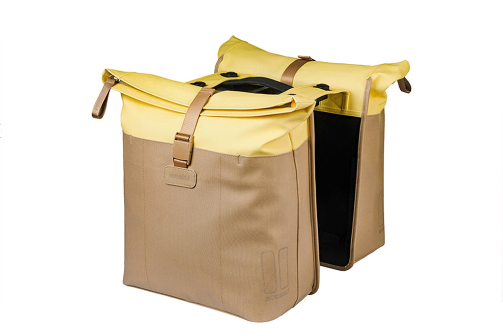 VIVE DUBBELE TAS BASIL ZAND-GEEL MIK 2.0 28-35L 18520