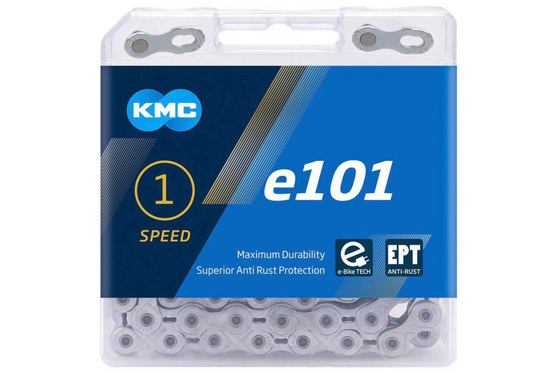 CHAINE KMC E101 112 MAILLONS BOITE ECOPROTEQ 1V E-BIKE 