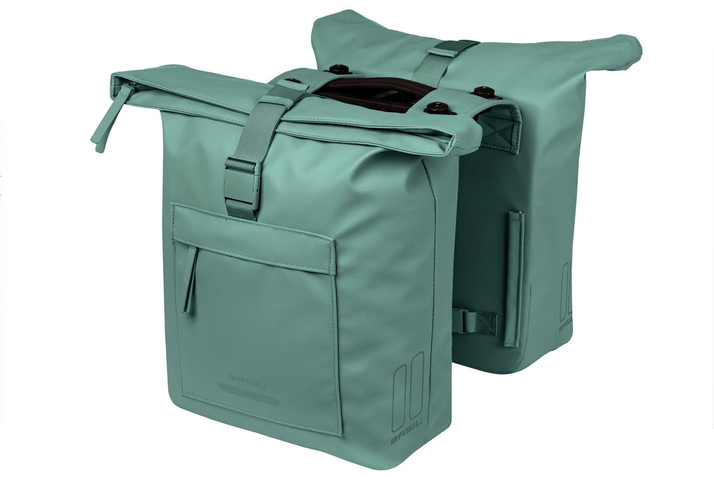 BROOKLYN  DUBBELE TAS BASIL ZILVERGROEN MIK2.0 41L 18551