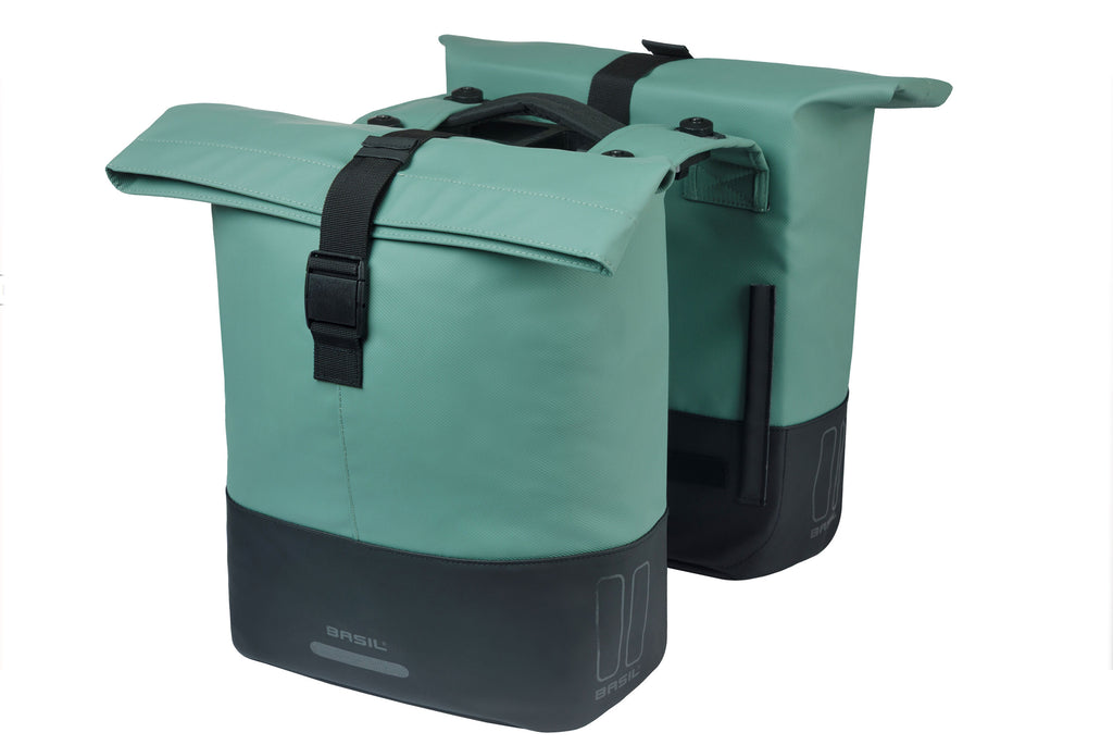 COVE DUBBELE TAS BASIL ZILVERGROEN-ZWART MIK 2.0 28-32L 18505